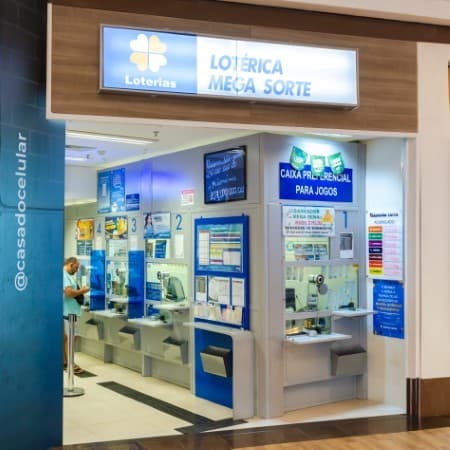Logo da loja loterica mega sorte